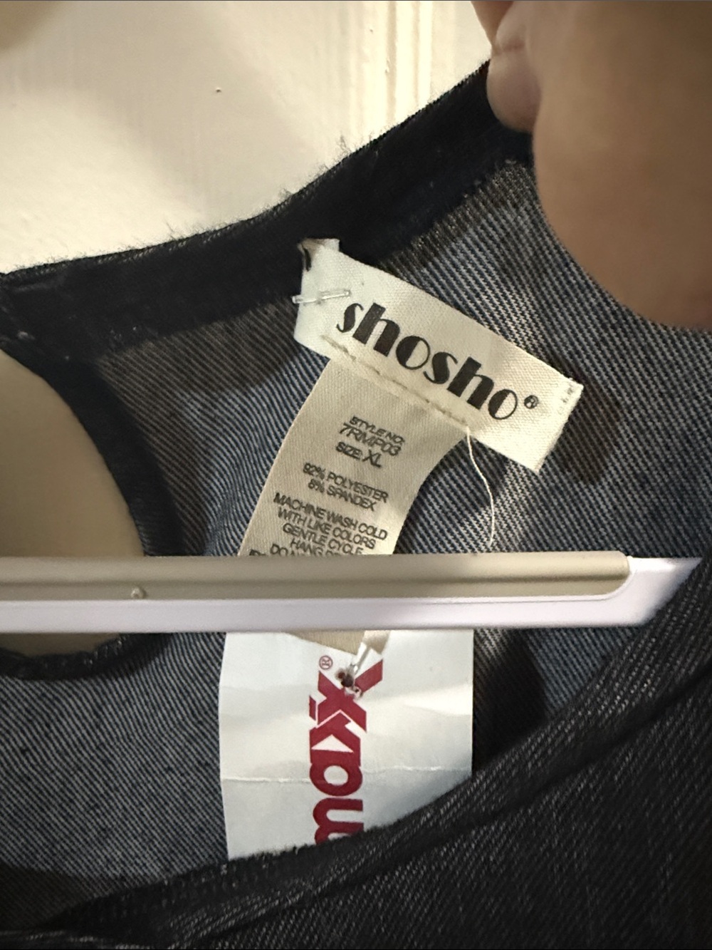 shosho Dark Blue Denim-Style Tank Top - Picture 2 of 3